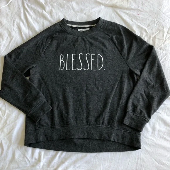 Rae Dunn Blessed Studio Raglan Sweatshirt - Picture 4 of 11